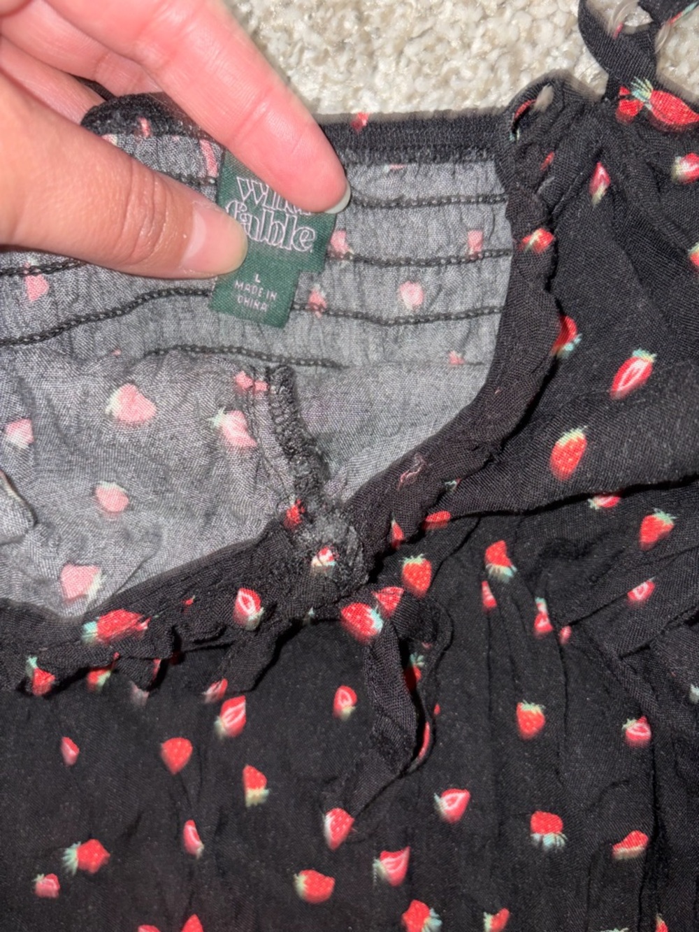 wild fable Black Mini Dress with Red Heart Print - Picture 2 of 2